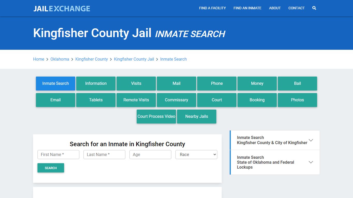 Kingfisher County Jail, OK Inmate Search: Roster & Mugshots