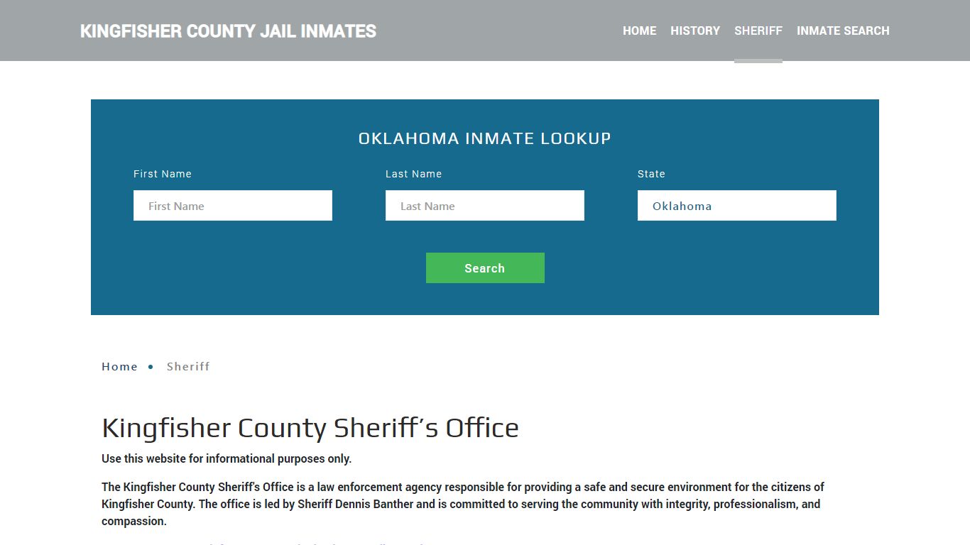 Kingfisher County Sheriff, OK Arrest Warrant Lookup